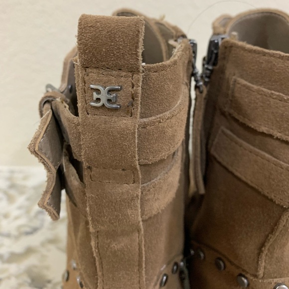 Sam Edelman “Jennifer” leather suede combat boots - Picture 6 of 9